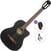 Konzertgitarre mit Tonabnehmer Ortega RCE125SN Standard SET 4/4 Black Konzertgitarre mit Tonabnehmer