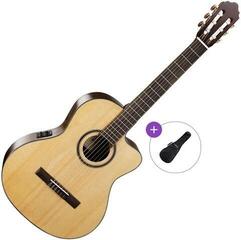 Класическа китара с предусилвател Cort AC160CF NAT Basic SET 4/4 Natural Класическа китара с предусилвател