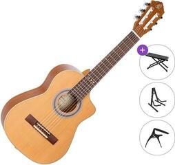 Classical Guitar with Preamp Ortega RQ39E Premium SET 1/2 Natural Classical Guitar with Preamp