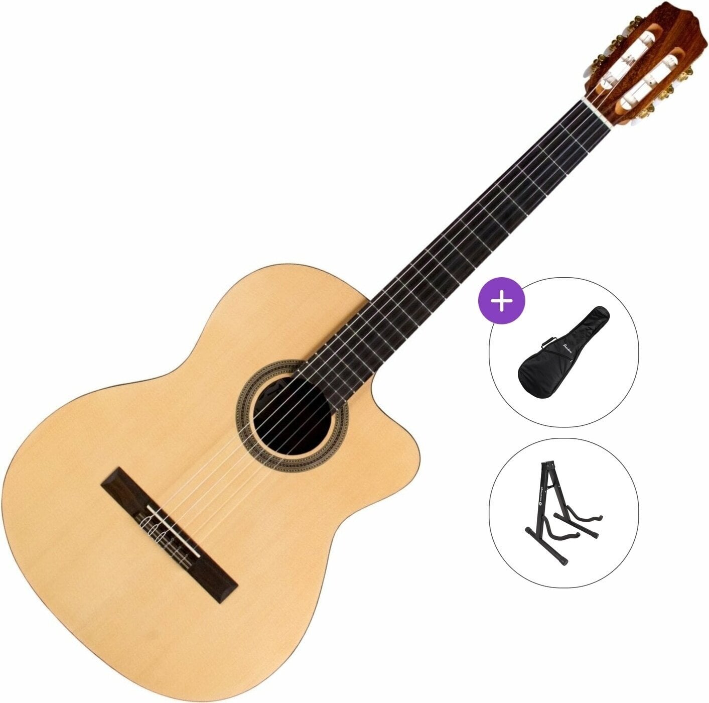 Klassieke gitaar met elektronica Cordoba C1M-CE Standard SET 4/4 Natural Klassieke gitaar met elektronica