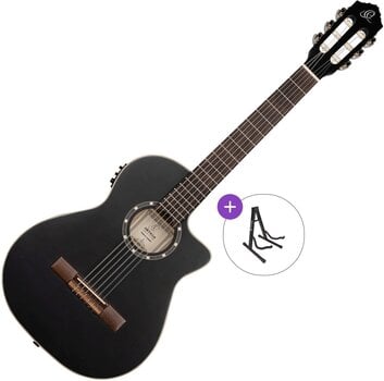 Klassieke gitaar met elektronica Ortega RCE125SBK-3/4 Basic SET 3/4 Satin Black Klassieke gitaar met elektronica - 1