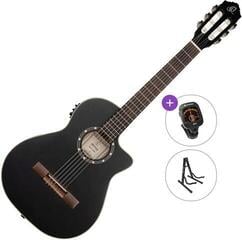 Classical Guitar with Preamp Ortega RCE125SBK-3/4 Standard SET 3/4 Satin Black Classical Guitar with Preamp