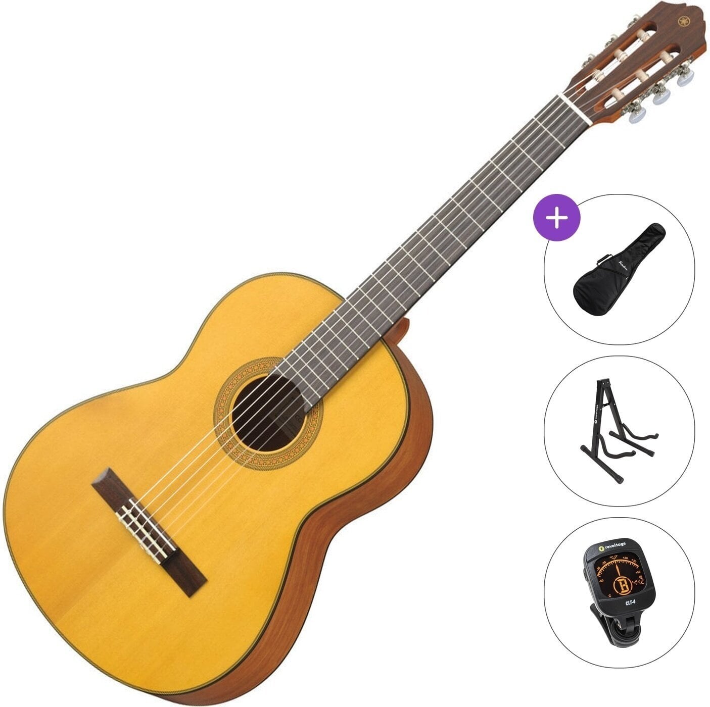 Klassisk gitar Yamaha CG122-MS Standard SET 4/4 Natural Matte Klassisk gitar