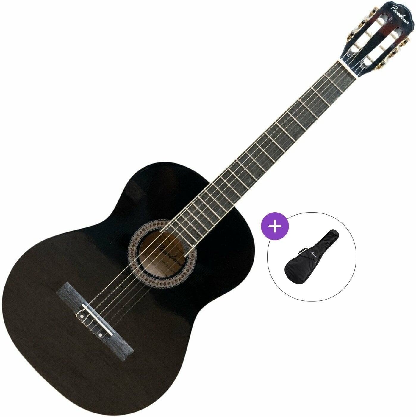 Chitară clasică Pasadena SC01SL Basic SET 4/4 Black Chitară clasică