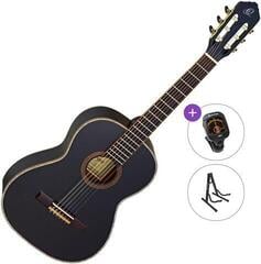 Klassieke gitaar Ortega R221BK Standard SET 7/8 Black Klassieke gitaar