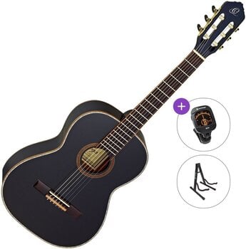 Klassieke gitaar Ortega R221BK Standard SET 7/8 Black Klassieke gitaar - 1