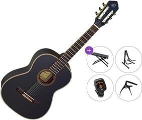 Klassieke gitaar Ortega R221BK Premium SET 7/8 Black Klassieke gitaar