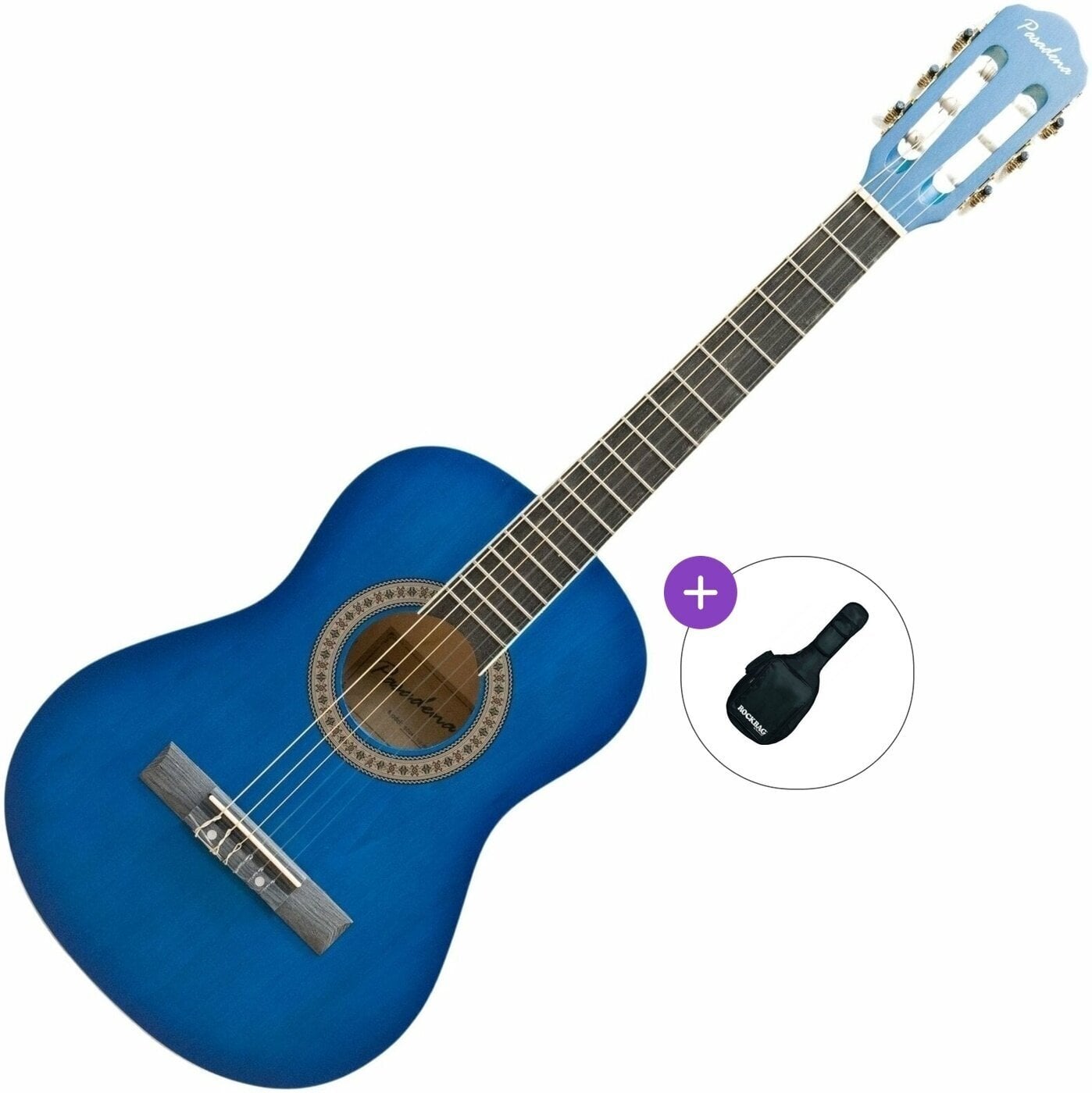 Semi-klassieke gitaar voor kinderen Pasadena SC041 Basic SET Blue Semi-klassieke gitaar voor kinderen