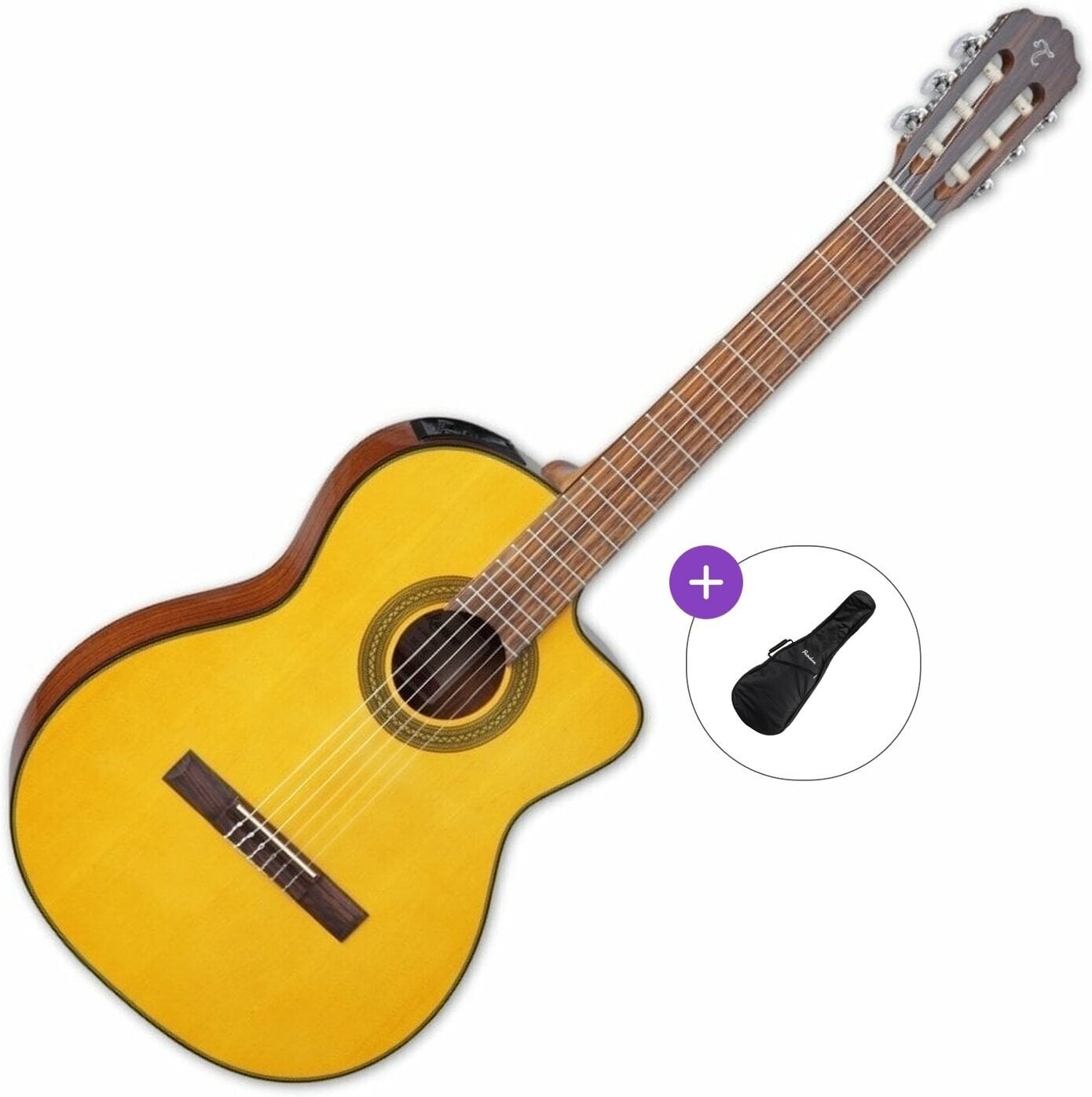 Gitara klasyczna z przetwornikiem Takamine GC1CE Basic SET 4/4 Natural Gitara klasyczna z przetwornikiem
