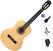 3/4 klassieke gitaar voor kinderen Pasadena SC041 Standard SET Natural 3/4 klassieke gitaar voor kinderen