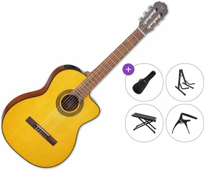 Gitara klasyczna z przetwornikiem Takamine GC1CE Premium SET 4/4 Natural Gitara klasyczna z przetwornikiem - 1