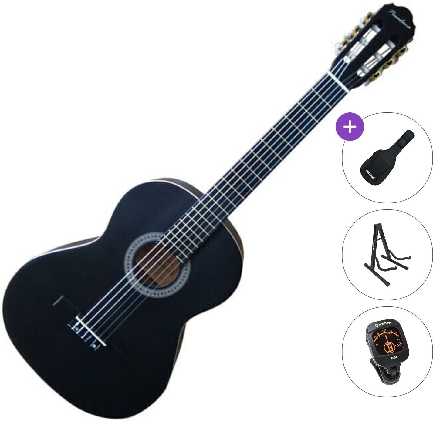 Gitara klasyczna 3/4 dla dzieci Pasadena SC041 Standard SET Black Gitara klasyczna 3/4 dla dzieci
