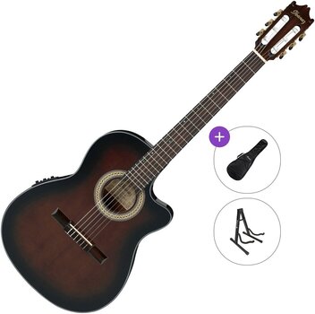 Klasična kitara z elektroniko Ibanez GA35TCE-DVS Standard SET 4/4 Dark Violin Sunburst High Gloss Klasična kitara z elektroniko - 1