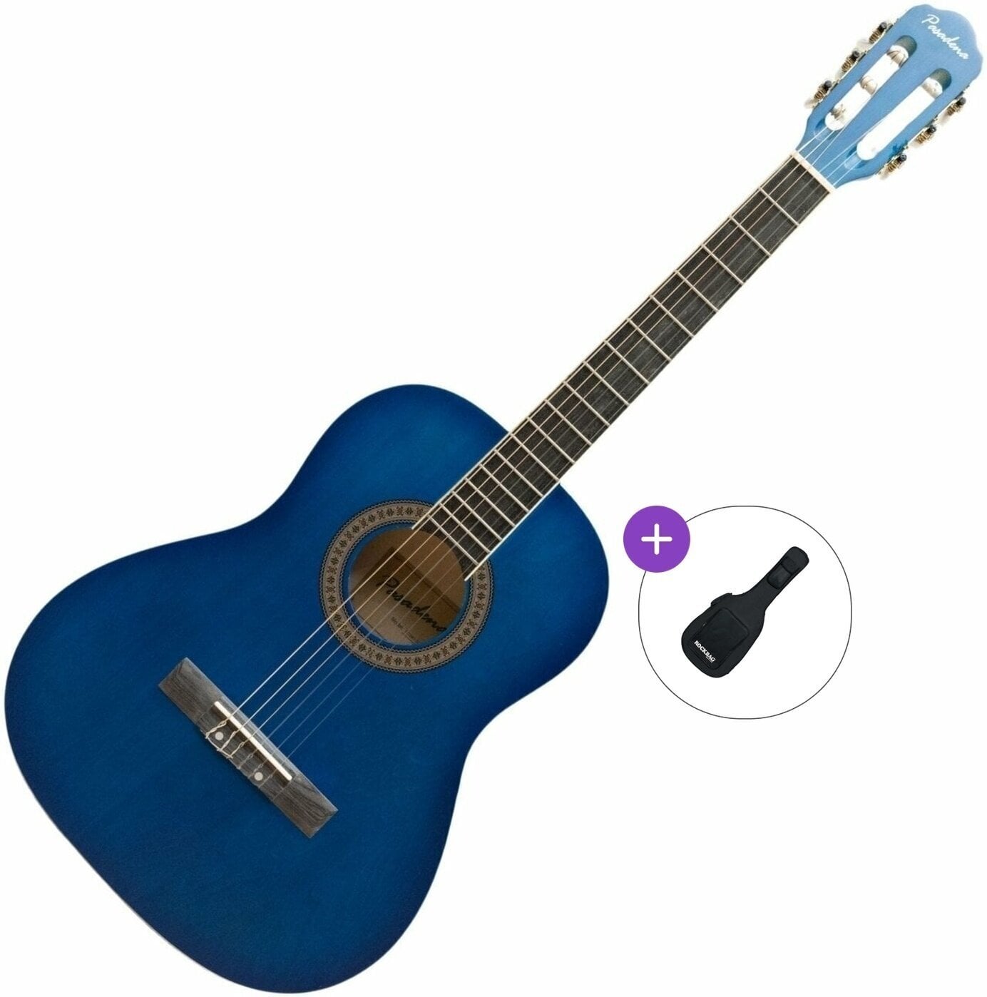 3/4 klassieke gitaar voor kinderen Pasadena SC041 Basic SET Blue 3/4 klassieke gitaar voor kinderen