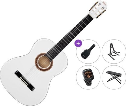 Classical guitar Valencia VC103 Premium SET White Classical guitar - 1