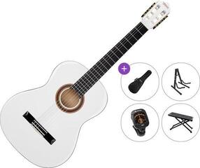Klassieke gitaar Valencia VC104 Premium SET 4/4 White Klassieke gitaar