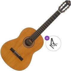 Klassieke gitaar Valencia VC204 w Bag Basic SET 4/4 Antique Natural Klassieke gitaar