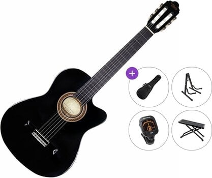 Klassikaline kitarr Valencia VC104TC Premium SET 4/4 Black Klassikaline kitarr - 1