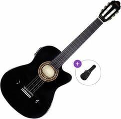 Classical Guitar with Preamp Valencia VC104TCE Basic SET 4/4 Black Classical Guitar with Preamp