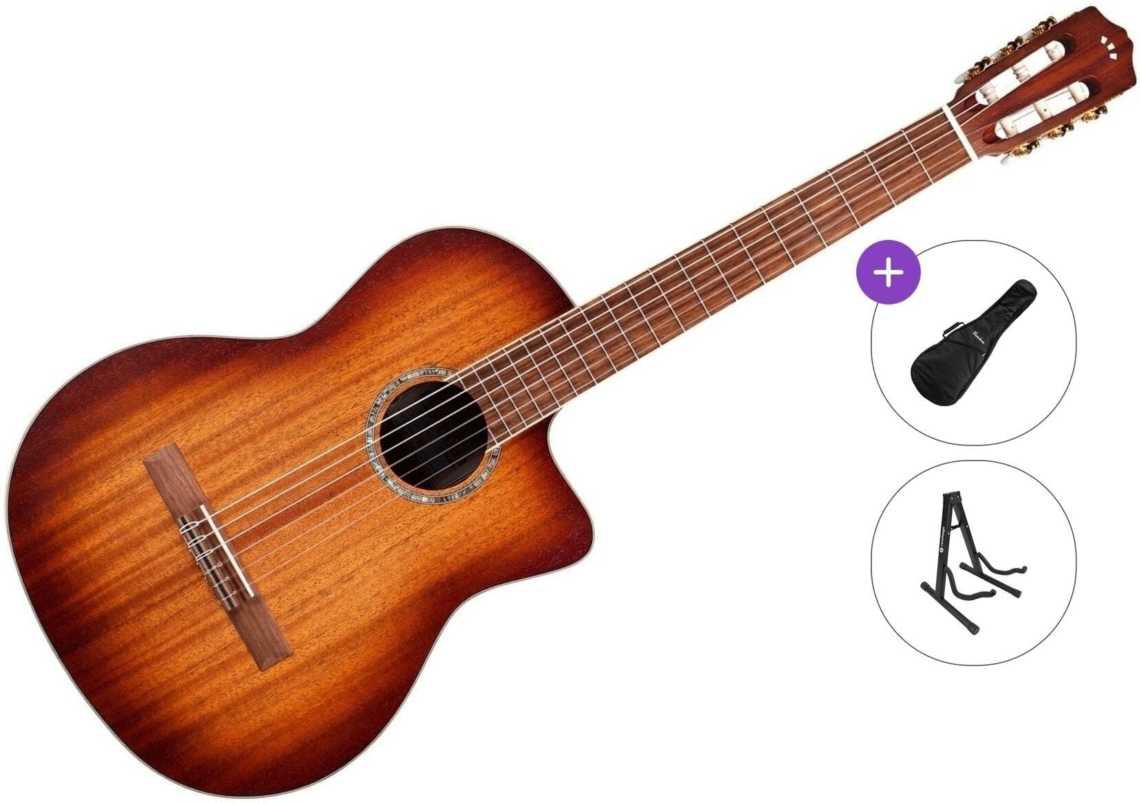 Klassieke gitaar met elektronica Cordoba C4-CE Standard SET 4/4 Natural Klassieke gitaar met elektronica