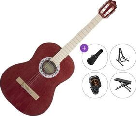 Klassieke gitaar Valencia VC354H Premium SET 4/4 Wine Red Klassieke gitaar