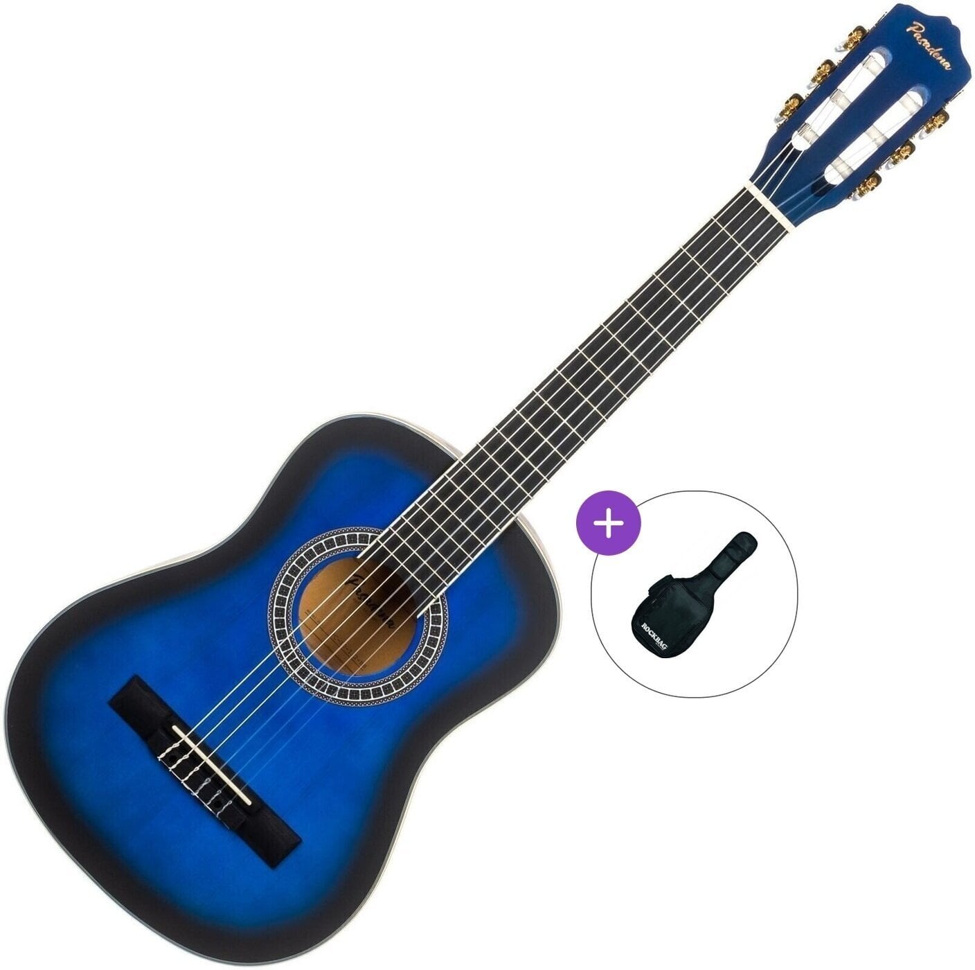 Semi-klassieke gitaar voor kinderen Pasadena PC-10-1/2 Basic SET Blue Burst Semi-klassieke gitaar voor kinderen