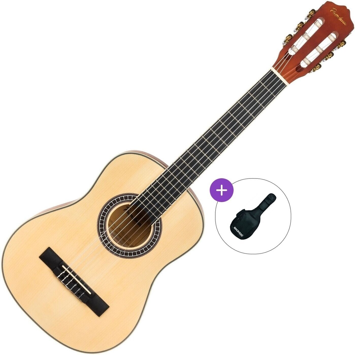 Semi-klassieke gitaar voor kinderen Pasadena PC-10-1/2 Basic SET Natural Semi-klassieke gitaar voor kinderen