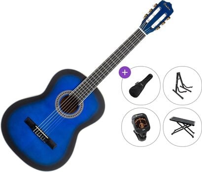 Klassikaline kitarr Pasadena PC-10 Premium SET 4/4 Blue Burst Klassikaline kitarr - 1