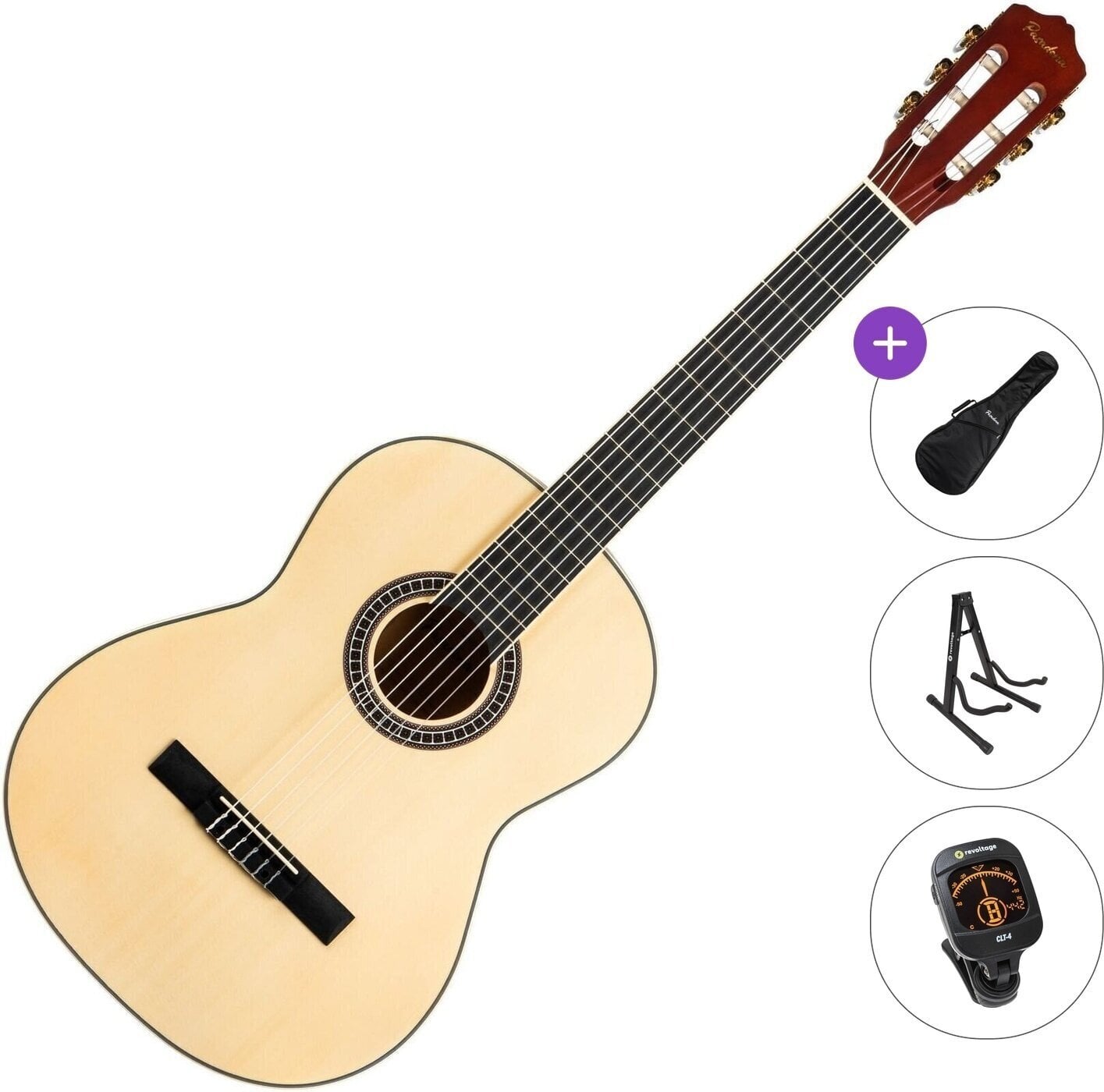 Klassikaline kitarr Pasadena PC-10 Standard SET 4/4 Natural Klassikaline kitarr