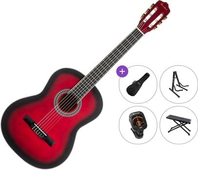 Klassikaline kitarr Pasadena PC-10 Premium SET 4/4 Red Burst Klassikaline kitarr - 1