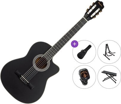 Klassieke gitaar Pasadena PCC-10 Premium SET 4/4 Black Klassieke gitaar - 1