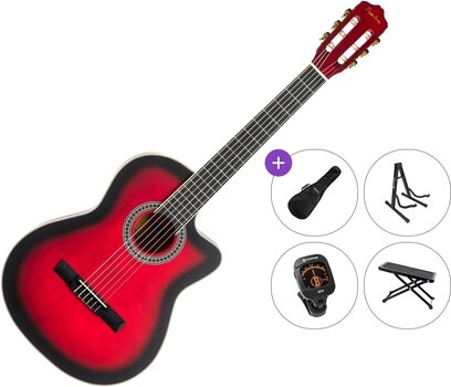 Klassieke gitaar Pasadena PCC-10 Premium SET 4/4 Red Burst Klassieke gitaar - 1