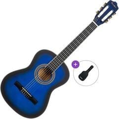 3/4 klassieke gitaar voor kinderen Pasadena PC-10-3/4 Basic SET Blue Burst 3/4 klassieke gitaar voor kinderen