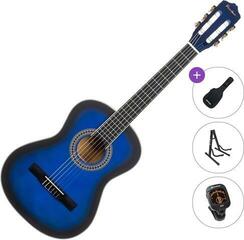 3/4 klassieke gitaar voor kinderen Pasadena PC-10-3/4 Standard SET Blue Burst 3/4 klassieke gitaar voor kinderen