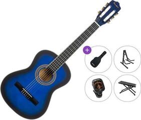 3/4 klassieke gitaar voor kinderen Pasadena PC-10-3/4 Premium SET Blue Burst 3/4 klassieke gitaar voor kinderen