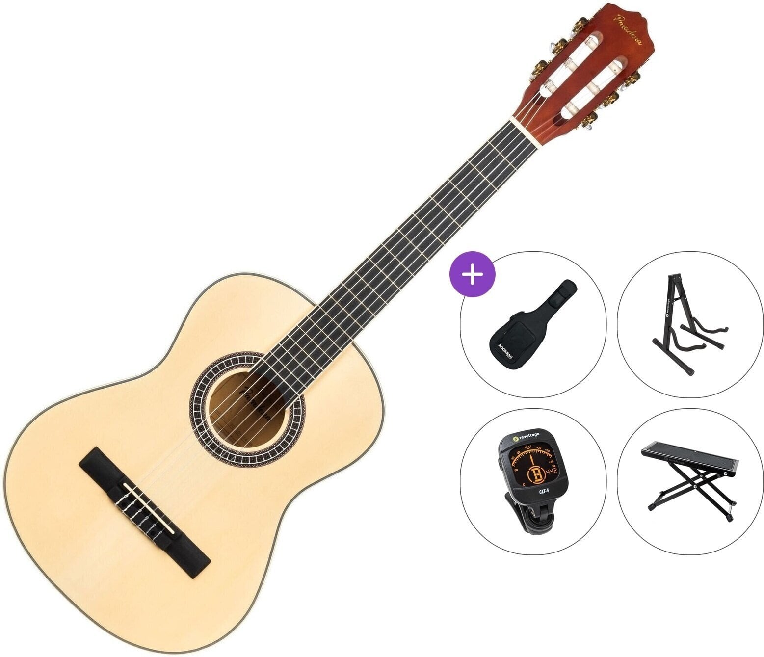 Classical guitar Pasadena PC-10-3/4 Premium SET Natural Classical guitar