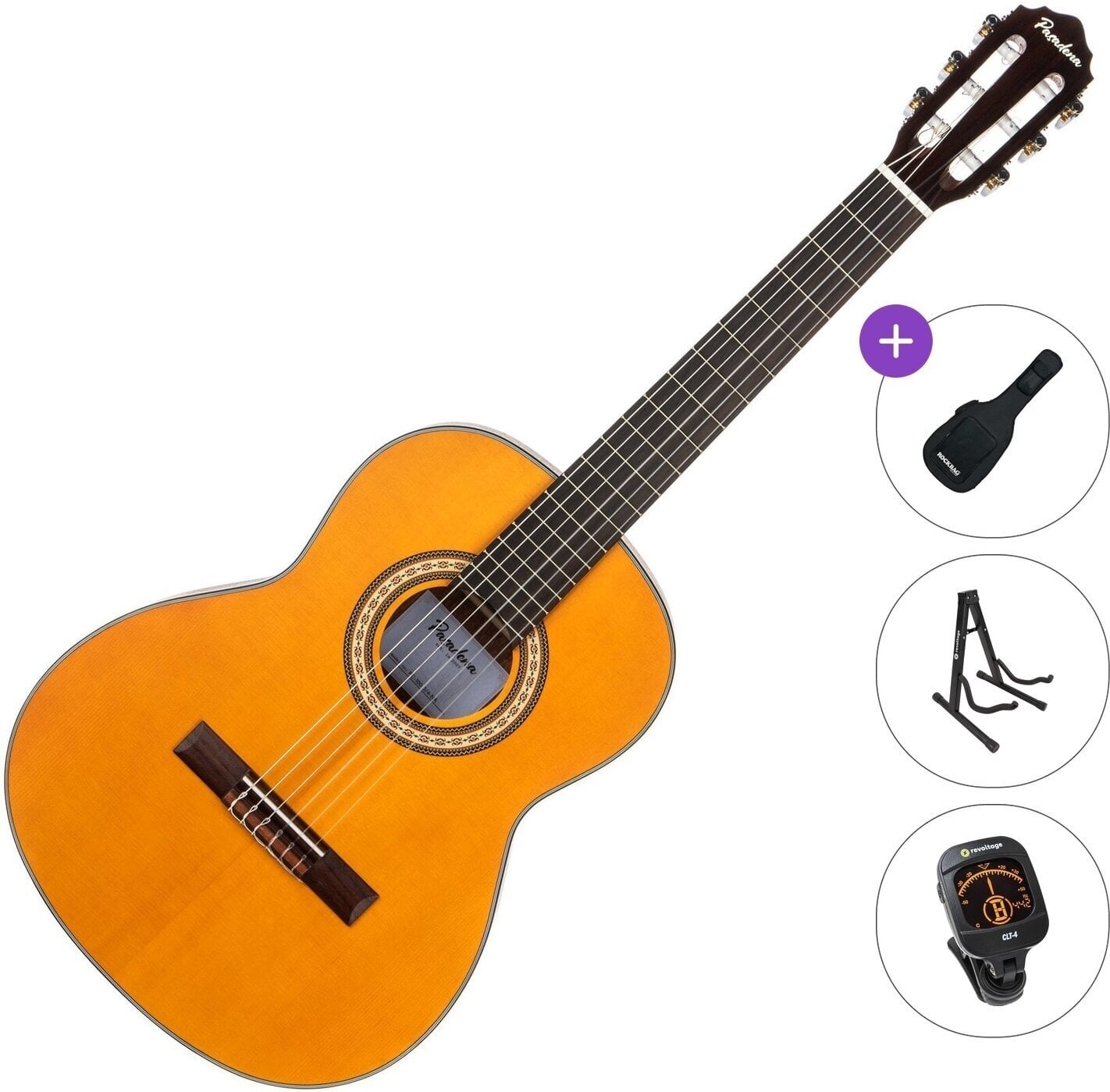 3/4 klassieke gitaar voor kinderen Pasadena PC-100 Standard SET Natural 3/4 klassieke gitaar voor kinderen
