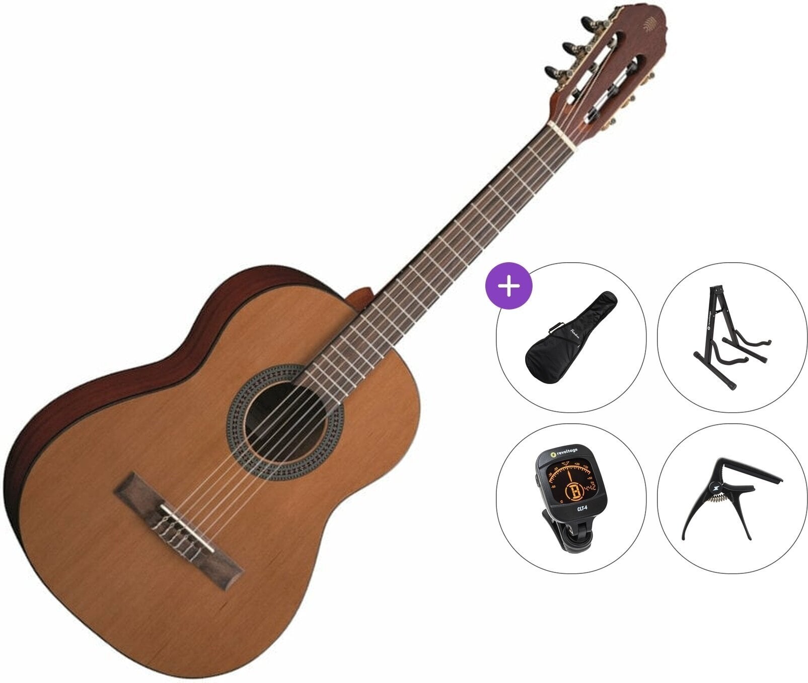 Klasična gitara Eko guitars Vibra 100 Premium SET 4/4 Natural Klasična gitara