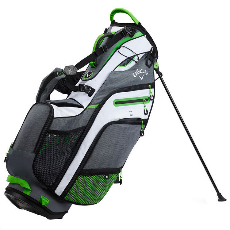 Geanta pentru golf Callaway Fusion 14 Titanium/White/Green Stand Bag 2019