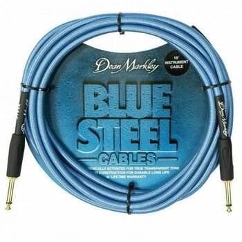Cable de instrumento Dean Markley DMBSIN10S Azul 3 m Recto - Recto - 1