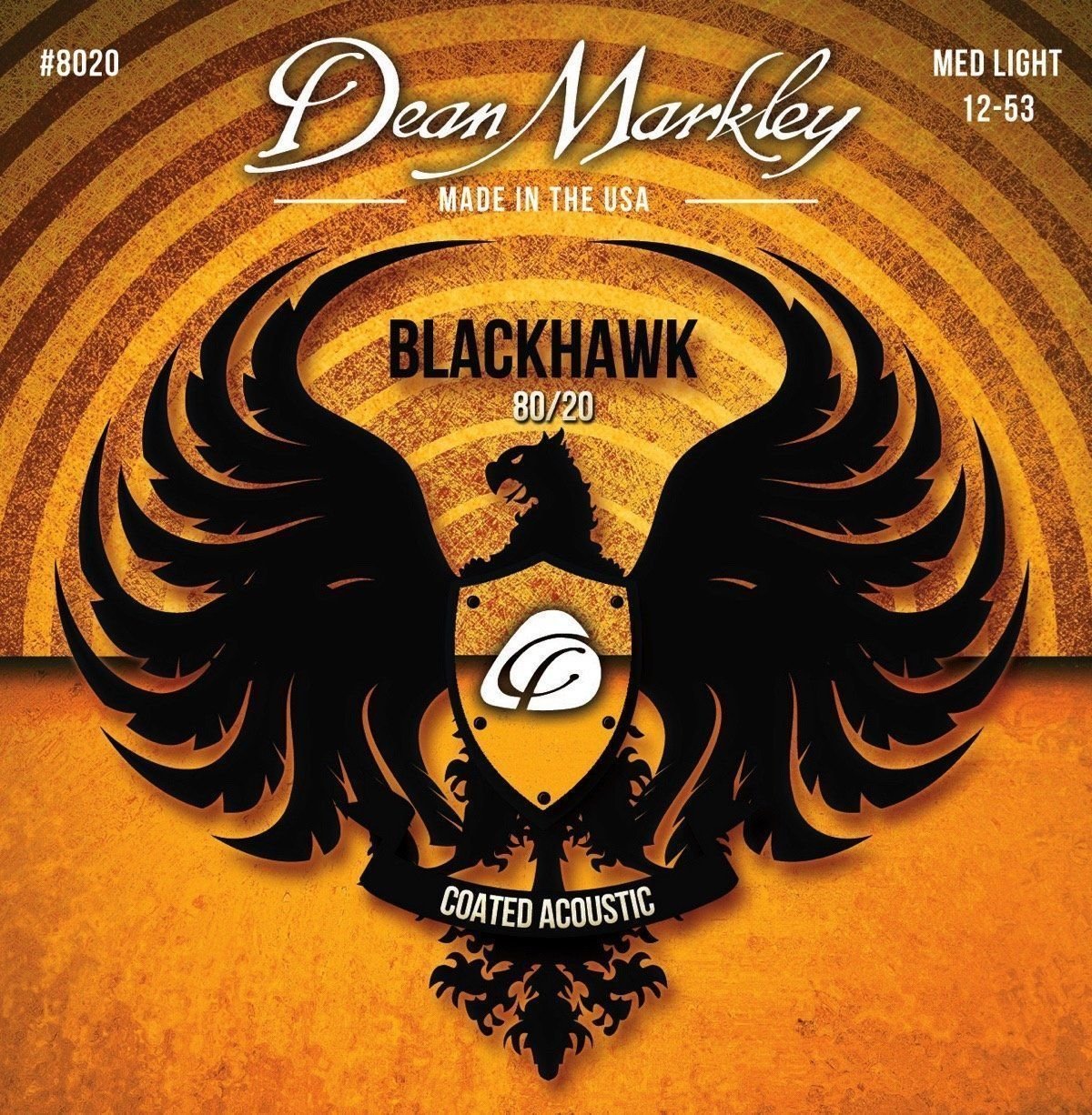 Struny pro akustickou kytaru Dean Markley 8020 Blackhawk 80/20 12-53