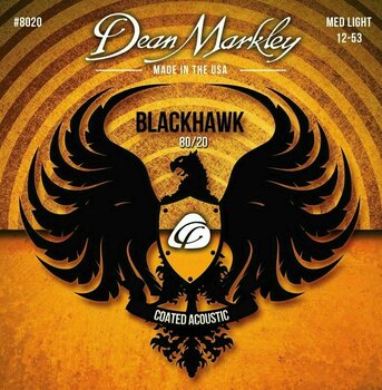 Struny pro akustickou kytaru Dean Markley 8020 Blackhawk 80/20 12-53 - 1