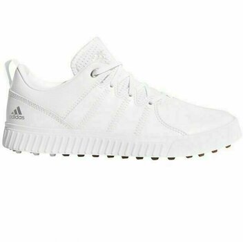 Джуниър голф обувки Adidas Adicross PPF Junior Golf Shoes Cloud White/Silver Metallic/Gum UK 3 - 1
