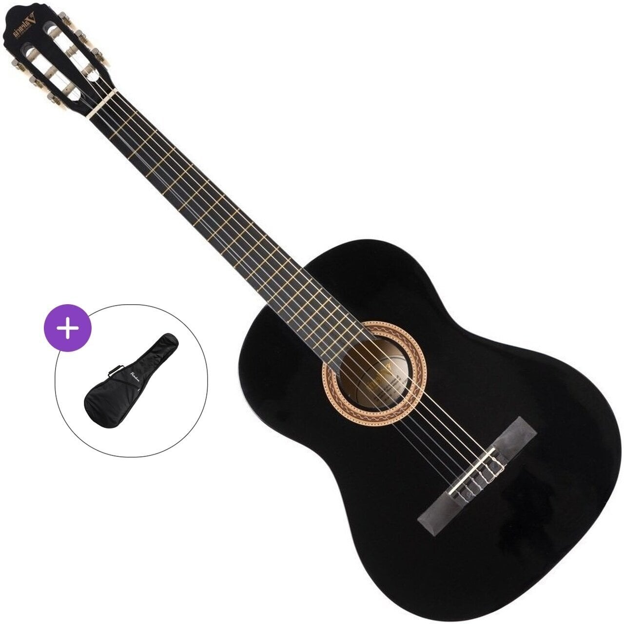 Klasična gitara Valencia VC104L Basic SET 4/4 Black Klasična gitara