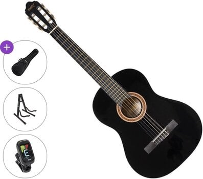 Klasična gitara Valencia VC104L Standard SET 4/4 Black Klasična gitara - 1