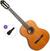 Klassieke gitaar Valencia VC204HL Basic SET 4/4 Natural Klassieke gitaar