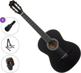 Konzertgitarre Pasadena PC-10L Standard SET 4/4 Black Konzertgitarre