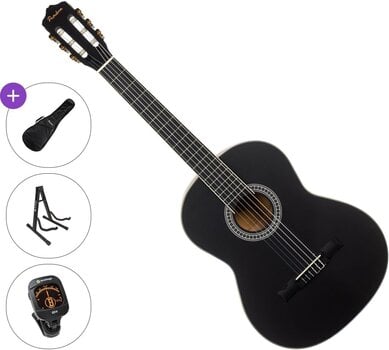 Konzertgitarre Pasadena PC-10L Standard SET 4/4 Black Konzertgitarre - 1