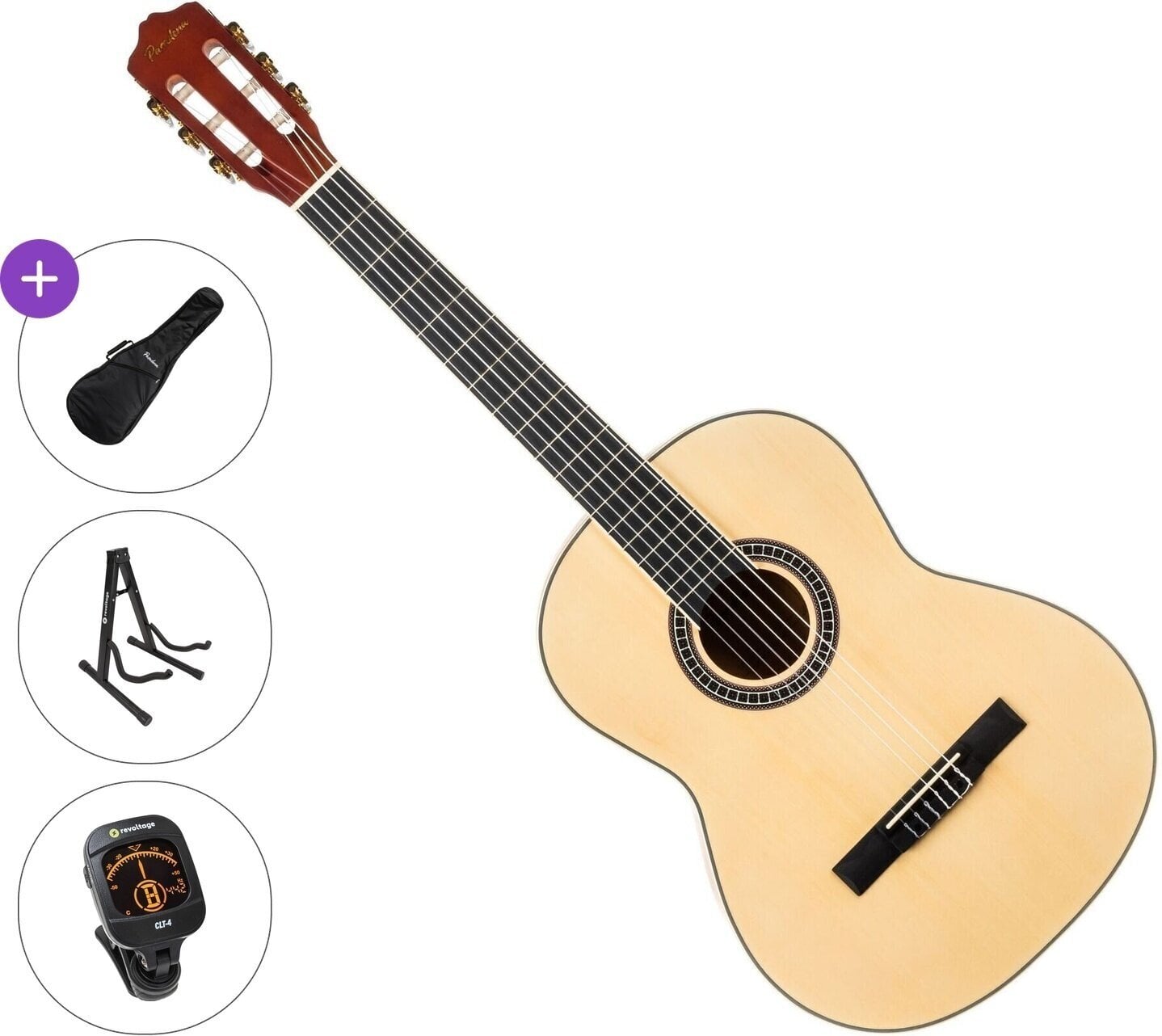 Konzertgitarre Pasadena PC-10L Standard SET 4/4 Natural Konzertgitarre