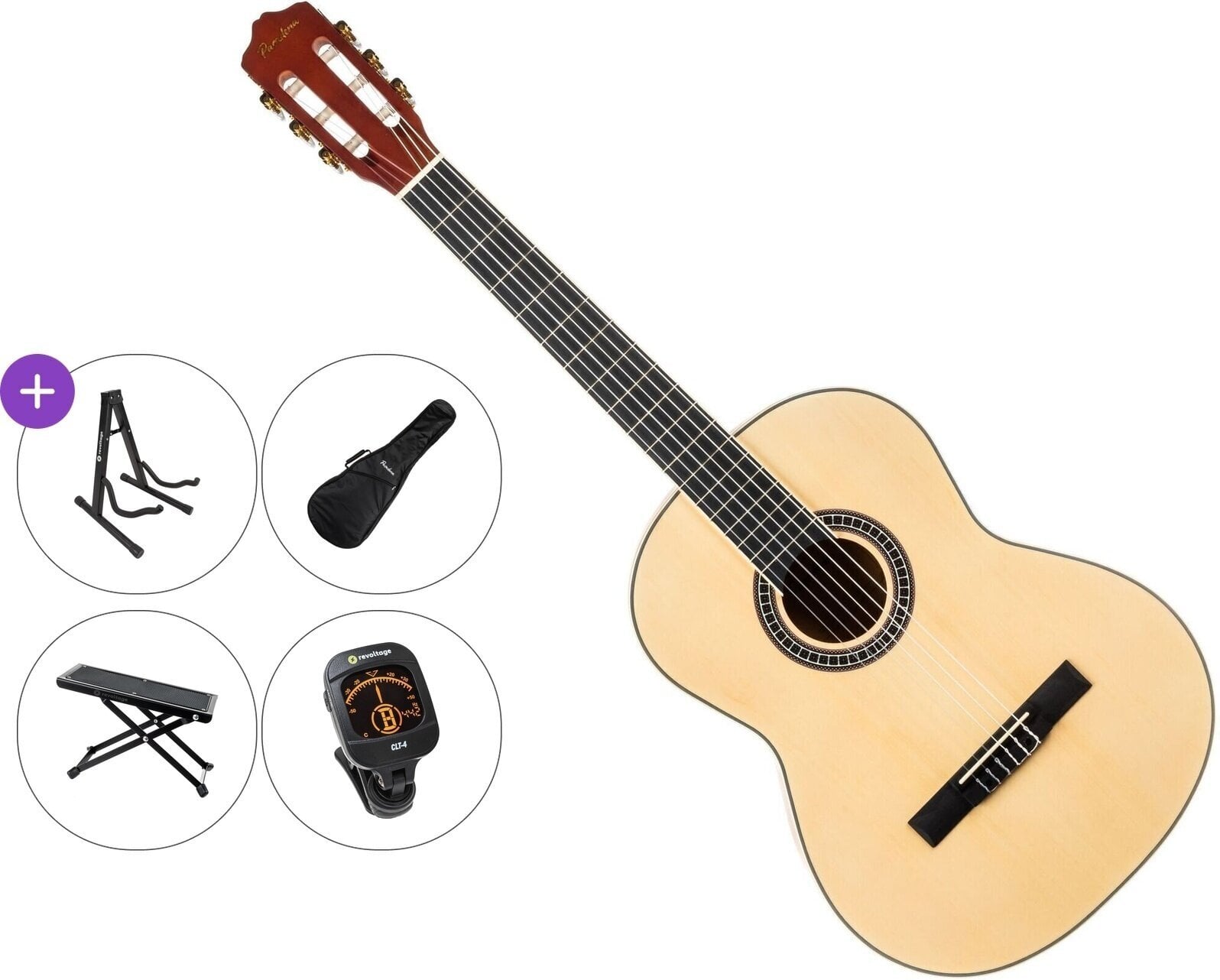 Konzertgitarre Pasadena PC-10L Premium SET 4/4 Natural Konzertgitarre